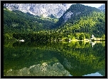 Austria, Gruner, Las, Góry, Jezioro, Odbicie