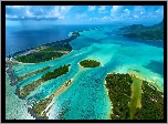 Polinezja Francuska, Bora-Bora, Wyspy, Ocean, Spokojny, Koralowy, Atol