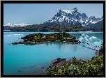Chile, Góry, Jezioro, Zamieszkana, Wyspa