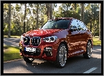 Czerwone, BMW X4 M40d, 2018