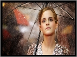 Emma Watson, Parasolka, Deszcz