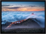 Most Golden Gate Bridge, Kalifornia, Stany Zjednoczone, Mgła