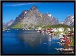 Góry, Jezioro, Norwegia, Domy, Łodzie