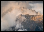 Góry, Szczyty, Mgła, Chmury