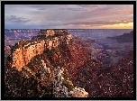 Grand Canyon, Zachód Słońca, Skały