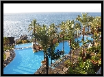 Hotel Pestana Promenade, Miejscowość Funchal, Madera, Portugalia,  Basen, Palmy, Morze, Ocean Atlantycki, Wakacje