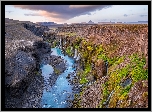 Kanion, Sigoldugljufur, Wodospady, Islandia
