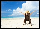 Lato, Plaża, Relax, Leżak, Wakacje