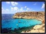 Morze, Wybrzeże Lampedusa, Włochy
