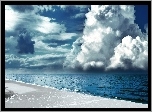 Plaża, Morze, Chmury
