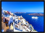 Morze, Wyspy, Santorini, Grecja