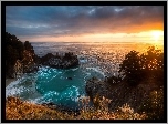 Morze, Zatoka, Zachód Słońca, Kalifornia
