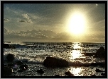 Morze, Kamienie, Wschód, Słońca