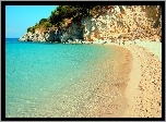Morze, Plaża, Skały, Zakynthos, Grecja