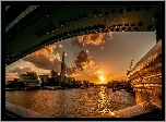 Most, Rzeka, Zachód, Słońca, Londyn