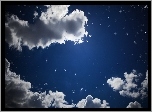 Chmury, Niebo, Gwiazdy