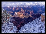 Stany Zjednoczone, Stan Arizona, Park Narodowy Wielkiego Kanionu,  Kanion, Śnieg