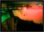 Podwietlony, Wodospad, Niagara, Kanada