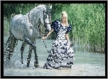 Koń, Rzeka, Kobieta