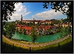 Szwajcaria, Willisau, Rzeka, Most, Droga, Panorama, Miasta