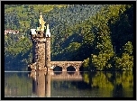 Wieża, Most, Woda, Lasy, Anglia