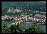 Rzeka, Neckar, Most, Zamek, Panorama, Miasta, Heidelberg, Badenia-Wirtembergia