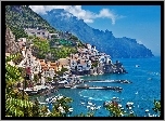 Włochy, Morze, Wybrzeże, Miasto, Amalfi