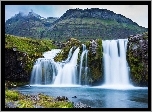 Wodospad, Rzeka, Góry, Islandia