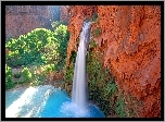 Stany Zjednoczone, Stan Arizona, Wielki Kanion Kolorado, Wodospad Havasu Falls, Skały