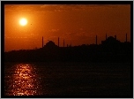 Zachód, Słońca, Turcja, Istambuł