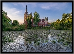 Zamek, Schloss Muskau, Zamek w Mużakowie, Jezioro, Mużaków, Saksonia, Niemcy