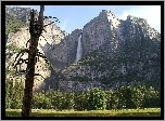 Stany Zjednoczone, Stan Kalifornia, Park Narodowy Yosemite, Drzewa, Łąka, Góry