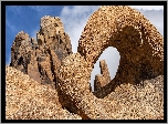 Łuk skalny, Mobius Arch, Skały, Góry, Alabama Hills, Kalifornia, Stany Zjednoczone