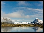 Alaska, Chmury, Jezioro, Góry