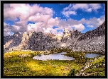 Góry, Alpy, Dolomity, Jezioro, Laghi Del Piani, Włochy