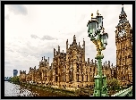 Londyn, Anglia, Pałac Westminster, Big Ben, Tamiza