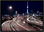 Auckland, Nocna, Panorama, Miasta, Arterie, Komunikacyjne