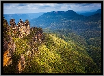 Australia, Południowa Walia, Góry Błękitne, Skały, Park Narodowy Gór Błękitnych