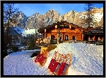 Austria, Hotel, Brand Alm, Góry, Zima