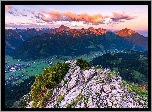 Góry, Alpy Algawskie, Dolina, Tannheimer Valley, Skała, Rośliny, Tannheim, Austria
