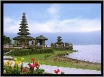 Świątynia, Jezioro, Bali, Indonezja