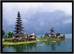 Świątynia, Jezioro, Bali, Indonezja