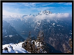 Zima, Góry, Alpy Berchtesgadeńskie, Śnieg, Drzewa, Niemcy