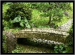 Ogród, Betonowy, Mostek