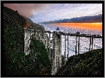 Stany Zjednoczone, Stan Kalifornia, Region Big Sur, Most Bixby Creek, Góry, Rzeka