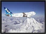 Boeing, 747, Góry, Chmury