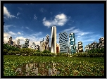 Central, Park, Manhattan, Drapacze, Chmur