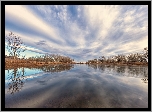 Jezioro, Lake Chatfield, Bezlistne, Drzewa, Chatfield State Park, Kolorado, Stany Zjednoczone