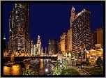 Chicago, Domy, Rzeka, Most