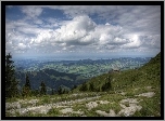 Góry, Chmury, Drzewa